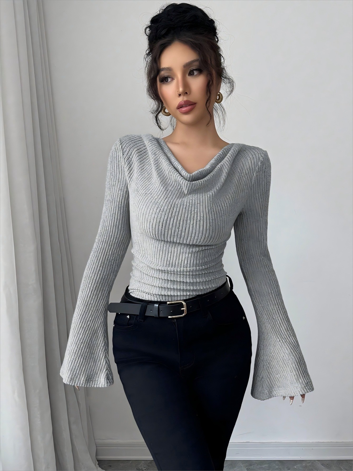 Women Blouse Off Shoulder Cowl - Off Shoulder Blouse のレビューと価格