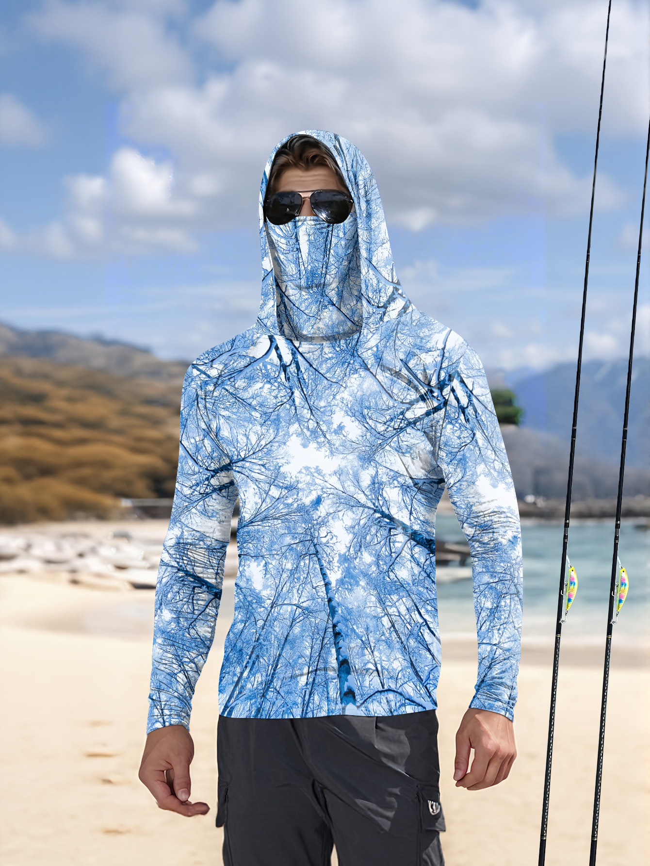 Fishing hooded sweatshirt men' - Summer Clothing Trends のレビューと価格