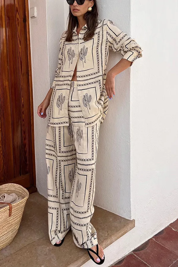 Printed Shirts Two Piece Set W - Summer Clothing Sets のレビューと価格