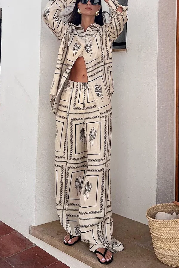 Printed Shirts Two Piece Set W - Summer Clothing Sets のレビューと価格