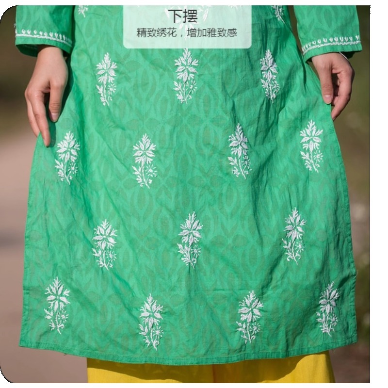 Women's Embroidered Kurti Indi - Summer Clothing India のレビューと価格