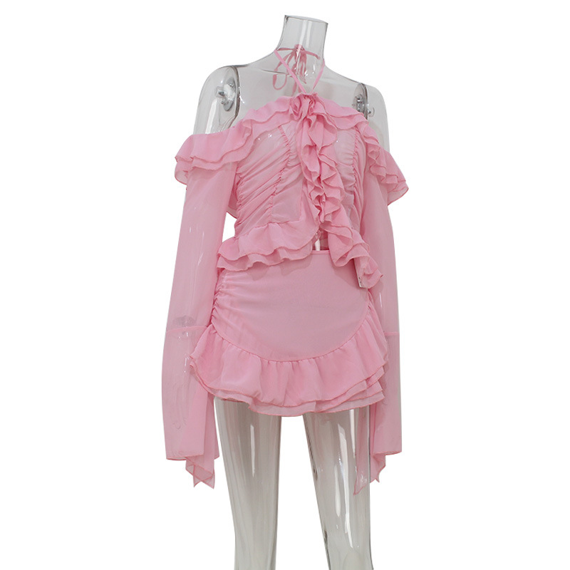 Women Holiday Sweet Ruffles 2  - Off Shoulder Blouse のレビューと価格