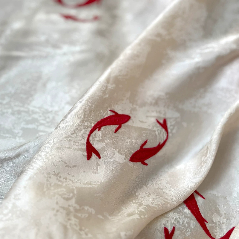 Black Chinese Style Embroidery - Summer Clothing Material のレビューと価格