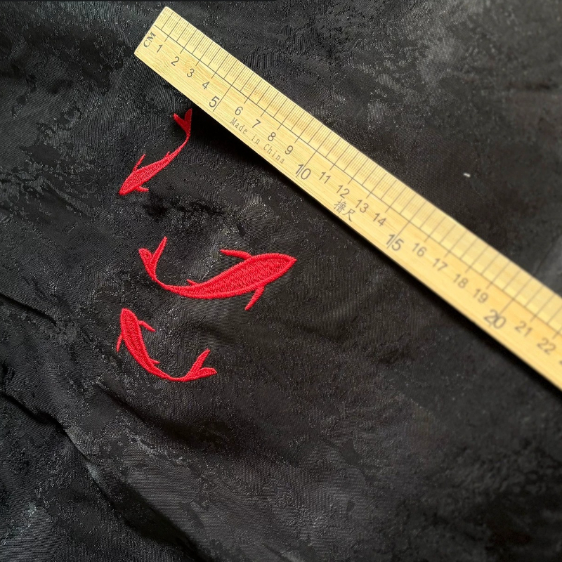 Black Chinese Style Embroidery - Summer Clothing Material のレビューと価格