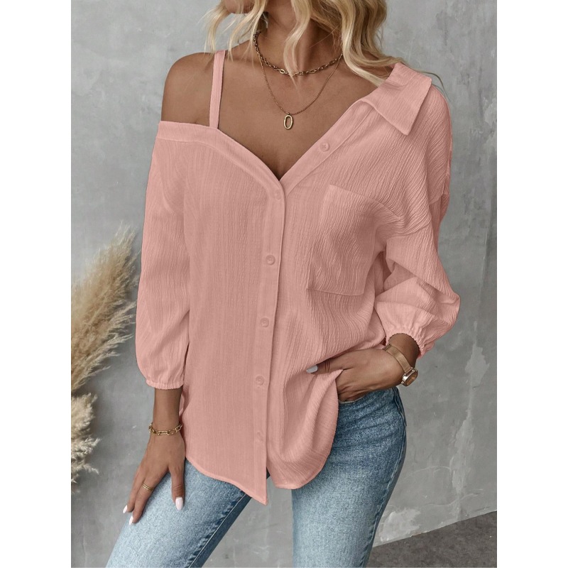 Plus Size1XL-5XL Women Blouses - Off Shoulder Blouse のレビューと価格