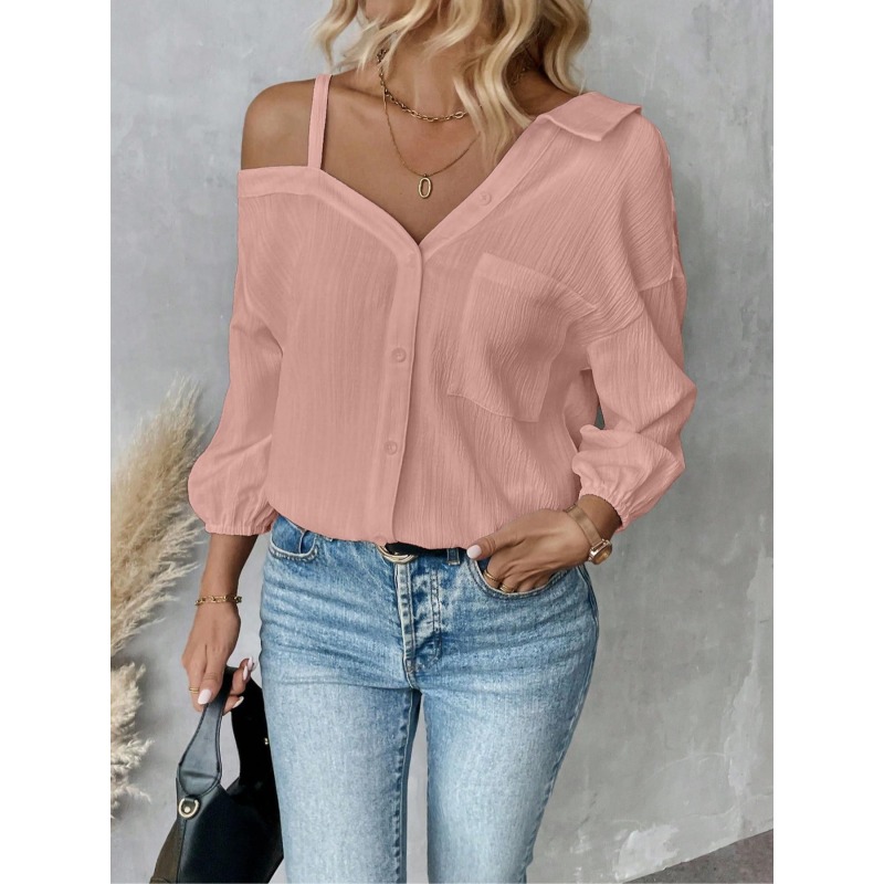 Plus Size1XL-5XL Women Blouses - Off Shoulder Blouse のレビューと価格