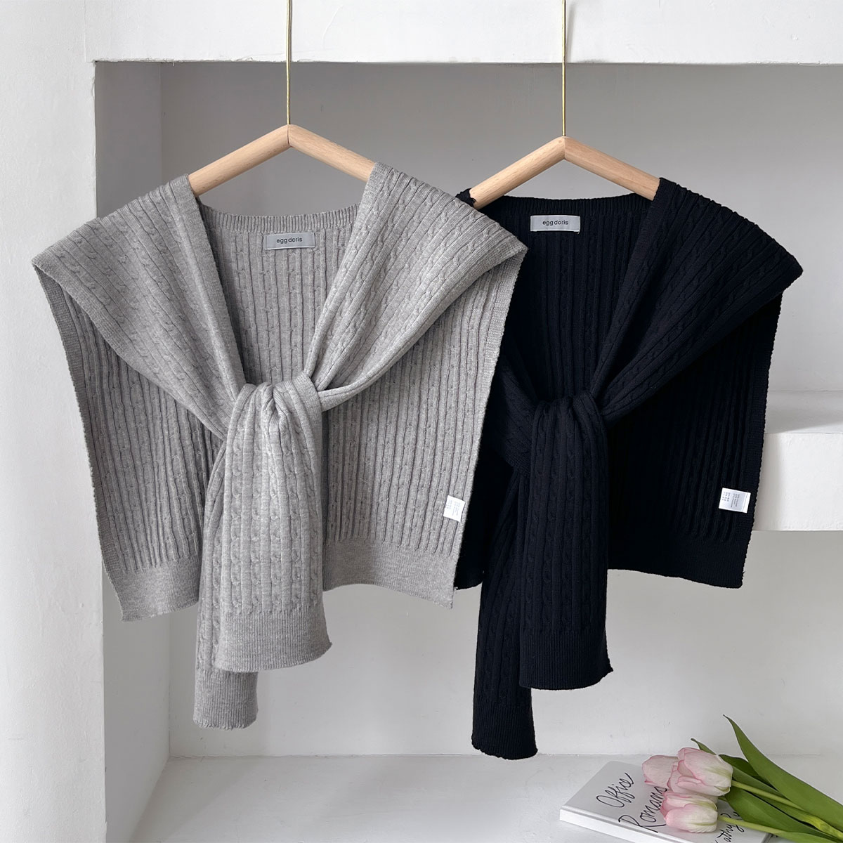 NEW Korean Autumn Knit Shawl F - Off Shoulder Blouse のレビューと価格