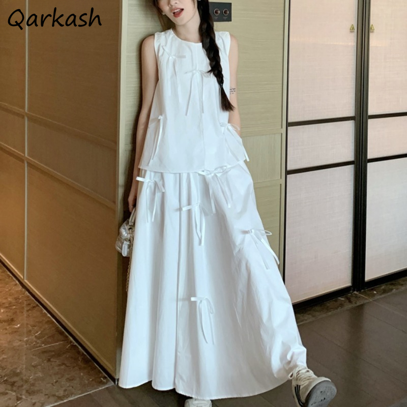 White Dress Sets for Women Bow - Summer Clothing Set For Girls のレビューと価格