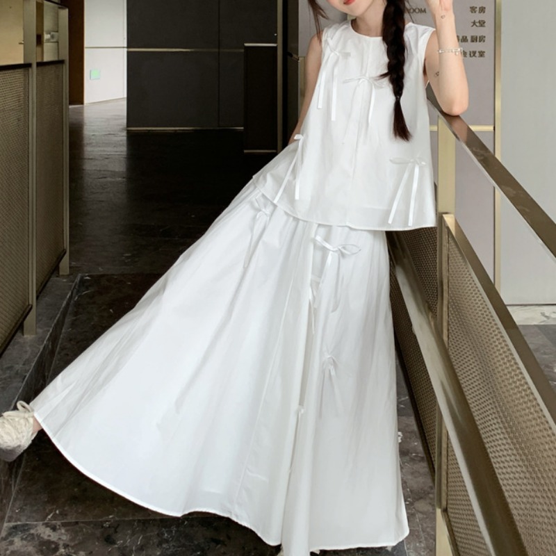 White Dress Sets for Women Bow - Summer Clothing Set For Girls のレビューと価格