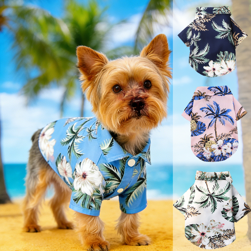 Hawaiian Style Pet Dog Clothe  - Summer Dog Clothing のレビューと価格